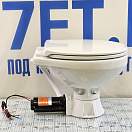 Купить Стандартный судовой унитаз с электрической прокачкой SEAFLO SFMTE2-01-R 24В 492x335x360мм чаша из белой керамики и сиденье из белого пластика 7ft.ru в интернет магазине Семь Футов