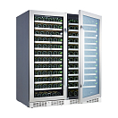 Купить Винный шкаф двухзонный отдельностоящий Libhof Sommelier SED-254 Silver 1190х695х1400мм на 254 бутылки серебристый с двумя дверцами 7ft.ru в интернет магазине Семь Футов