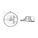 Купить Цинковый анод Tecnoseal 01169 Ø90x32мм для корпуса коробки передач двигателей Yamaha 200-350лс 7ft.ru в интернет магазине Семь Футов