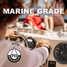 Купить Морская аудиосистема Boss Audio Systems MCKGB350B.6 AM/FM подключение Bluetooth/USB влагозащищенная с двумя черными колонками Ø165мм(6,5") 7ft.ru в интернет магазине Семь Футов