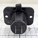 Купить Двойная розетка Easterner C3032 12В 3А USB 60x42,5x47,5мм чёрная для зарядки мобильных устройств влагозащищенная 7ft.ru в интернет магазине Семь Футов
