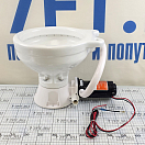Купить Компактный судовой унитаз с электрической прокачкой SEAFLO SFMTE1-01 12В 490х445х430мм чаша из белой керамики и сиденье из дерева с эмалевым покрытием 7ft.ru в интернет магазине Семь Футов
