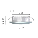 Купить Светильник светодиодный Foresti & Suardi Antares QG 6115.3200 Power Led 10 - 30 В 5,5 Вт с диммером белый свет 7ft.ru в интернет магазине Семь Футов