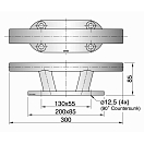 Купить Утка швартовная Vetus TAURUS06 2620кг болт Ø12,5x4 300х85мм основание 200х85мм из полированной нержавеющей стали AISI316 7ft.ru в интернет магазине Семь Футов
