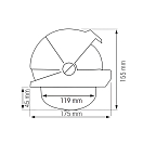 Купить Компас Plastimo Offshore 135 65350 12/24В для судна от 10м c чёрной плоской картушкой Ø130мм в чёрном корпусе 175x155мм горизонтальный врезной монтаж 7ft.ru в интернет магазине Семь Футов