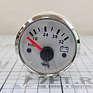 Купить Вольтметр 24В 18/32В Ø57x45мм Ø52мм белый-серебристый с подсветкой, Osculati 27.322.15 7ft.ru в интернет магазине Семь Футов