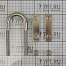 Купить Болт-скоба U-образная Ø14x155мм резьба Ø12мм с двойной зажимной пластиной 100x25мм из нержавеющей стали AISI316, Osculati 39.125.05 7ft.ru в интернет магазине Семь Футов