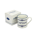 Купить Кружка "Captain" Nauticalia 6289 Ø89мм 100мм 360мл из белого фарфора с синей надписью 7ft.ru в интернет магазине Семь Футов