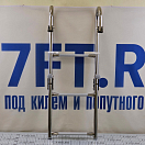 Купить Трап складной Poseidon 040176GT 745x270мм Ø22мм из полированной нержавеющей стали AISI304 3 ступени с антискользящей пластиковой площадкой серого цвета горизонтальное крепление 7ft.ru в интернет магазине Семь Футов