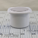 Купить Решетка вентиляционная/воздухозаборник 126x126x76мм с патрубком для трубы Ø102мм из белого АБС-пластика, Osculati 53.273.03 7ft.ru в интернет магазине Семь Футов