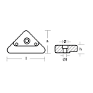 Купить Цинковый треугольный анод Tecnoseal 00717 65x38x13мм пластинчатый для двигателей Volvo Penta SX/DPX/XDP-B 7ft.ru в интернет магазине Семь Футов