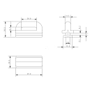 Купить Ползун грота Allen Brothers A..95 45x15,3мм 250/400кг из чёрного нейлона 7ft.ru в интернет магазине Семь Футов