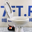 Купить Стандартный судовой унитаз с электрической прокачкой SEAFLO SFMTE2-01-R 24В 492x335x360мм чаша из белой керамики и сиденье из белого пластика 7ft.ru в интернет магазине Семь Футов