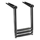 Купить Трап телескопический Total Black 889x300мм 3 ступени AISI316 черный, Osculati 49.536.03 7ft.ru в интернет магазине Семь Футов
