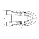 Купить Жёсткая надувная лодка РИБ из ПВХ с алюминиевым днищем Vetus Frontier VR330 75 кг 330 x 164 см 7ft.ru в интернет магазине Семь Футов