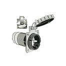 Купить Силовой кабельный разъем Marinco Easy Lock 303SSEL-BXPK 16А 230B IP56 3-контактный двухполюсный однофазный квадратной формы из нержавеющей стали AISI316, Osculati 14.302.00 7ft.ru в интернет магазине Семь Футов
