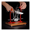 Купить Станок для заточки ножей Warthog Sharpeners 580092 V-Sharp A4 ELITE подставка 200x150мм 4 угла заточки 15°-20°-25°-30° стержни 325 грит корпус из красного окрашенного металла 7ft.ru в интернет магазине Семь Футов