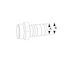 Купить Шланговый переходник для клапана из пластика Nuova Rade 44540 BSPT 1 " 29 - 30 мм 7ft.ru в интернет магазине Семь Футов
