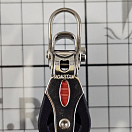Купить Блок двухшкивный Ronstan RF20202 шкив Ø20мм 350/700кг для троса Ø6мм шарикоподшипниковый с вертлюгом, скобой и петлей серебристый/чёрный 7ft.ru в интернет магазине Семь Футов