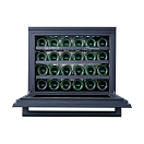 Купить Винный шкаф компрессорный встраиваемый в нишу Libhof Connoisseur CK-24 Black 590х566х448мм для 24 бутылок черный с белой подсветкой с угольным фильтром 7ft.ru в интернет магазине Семь Футов