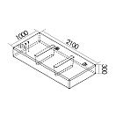 Купить Топливный бак SIC NAVY HPSB0035 2100x1000x300мм Ø50мм 555л белый полиэтилен сертификаты ISO и EC, Osculati 52.032.23 7ft.ru в интернет магазине Семь Футов