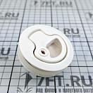 Купить Возвратная ручка для открывания люков пайола на пружине с замком Ø61,4x38,8мм вырез Ø49,6мм 7мм-18мм из белого полиамида, Osculati 38.147.20 7ft.ru в интернет магазине Семь Футов