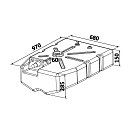 Купить Топливный бак 116л 970x680x285+60мм Ø16/38-50мм для бензина из сшитого полиэтилена ISO CE, Osculati 52.036.10 7ft.ru в интернет магазине Семь Футов