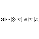 Купить Светильник потолочный хромированный Foresti & Suardi 2206.SMD.CS.4000 Led 10 - 30 В 2,5 Вт пескоструйная обработка стекла 7ft.ru в интернет магазине Семь Футов