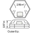 Купить Спасательный плот Plastimo Cruiser ORC 29136 в сумке на 8 человек 780х470х280мм 7ft.ru в интернет магазине Семь Футов