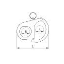 Купить Карабин шкотовый Huifeng Rigging HF-9012-52 52мм 1000кг из нержавеющей стали AISI316 7ft.ru в интернет магазине Семь Футов