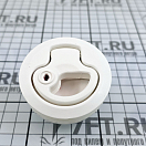 Купить Возвратная ручка для открывания люков пайола на пружине с замком Ø61,4x38,8мм вырез Ø49,6мм 7мм-18мм из белого полиамида, Osculati 38.147.20 7ft.ru в интернет магазине Семь Футов