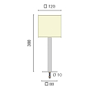 Купить Лампа настольная Foresti & Suardi Sabik P 8105.CB E14 12/24 В 25/50 Вт 300 х 120 мм 7ft.ru в интернет магазине Семь Футов