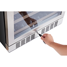 Купить Винный шкаф двухзонный с демонстрационной полкой Libhof Sommelier SOD-160 Silver 595х680х1770мм на 160 бутылок серебристый встраиваемый/отдельностоящий 7ft.ru в интернет магазине Семь Футов