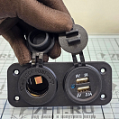 Купить Панель водонепроницаемая AAA 4620136035057_pkg_10 прикуриватель 12В и 2 USB-разъема 5В 2,1/1А из ударопрочной пластмассы упаковка из 10 штук 7ft.ru в интернет магазине Семь Футов