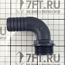 Купить Штуцер угловой 90° наружная резьба 1" под шланг Ø25мм из полипропилена, Osculati 17.238.05 7ft.ru в интернет магазине Семь Футов