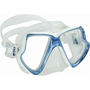 Купить Маска для плавания двухлинзовая для узких лиц Mares X-Vision Mid 411024 прозрачный/бело-голубой для взрослых 7ft.ru в интернет магазине Семь Футов