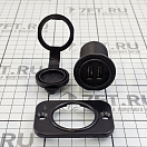 Купить Двойная розетка Easterner C3032 12В 3А USB 60x42,5x47,5мм чёрная для зарядки мобильных устройств влагозащищенная 7ft.ru в интернет магазине Семь Футов