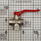 Купить Кран шаровой трехходовой полнопроходный 120x80мм резьба 1/2" из никелированной латуни, Osculati 17.229.01 7ft.ru в интернет магазине Семь Футов
