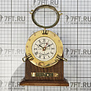 Купить Настольные часы Nauticalia 5899 Greenwich 150мм из дерева и полированной латуни 7ft.ru в интернет магазине Семь Футов