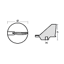 Купить Цинковый анод-триммер Tecnoseal 01144 Ø91x75мм для двигателей Yamaha 150-200лс 7ft.ru в интернет магазине Семь Футов