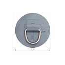 Купить Кольцо D-образное Badger DJ1702BC 45x30x6мм из нержавеющей стали с подложкой Ø95мм 7ft.ru в интернет магазине Семь Футов