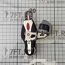 Купить Блок лонготакельный универсальный Ronstan RF41520 шкивы Ø40/24мм 400/1000кг для троса Ø8мм со стопором, вертлюгом и скобой 7ft.ru в интернет магазине Семь Футов