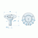 Купить Головка дренажная из нержавеющей стали Roca 482002 16 мм с сеткой 7ft.ru в интернет магазине Семь Футов