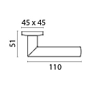 Купить Ручка дверная латунная Foresti & Suardi 480A.C.PN 110 x 51 мм черная кожа 7ft.ru в интернет магазине Семь Футов