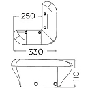 Купить Кранец причальный полнотелый Bend Fender 330x250x110мм из синего мягкого этиленвинилацетата, Osculati 33.519.08 7ft.ru в интернет магазине Семь Футов