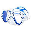 Купить Маска для плавания двухлинзовая из бисиликона Mares X-Vision LiquidSkin 411045 прозрачно-синий/сине-белый 7ft.ru в интернет магазине Семь Футов
