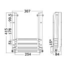 Купить Трап раскладной 1125x307мм 4 ступени AISI316 встроенная рукоятка, Osculati 49.558.04 7ft.ru в интернет магазине Семь Футов