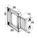 Купить Петля для шкафов и дверей из нержавеющей стали 43x33 мм, Osculati 38.924.00 7ft.ru в интернет магазине Семь Футов