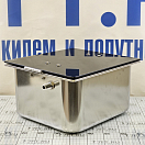 Купить Мойка прямоугольная Can di Bellini LR1760 320x350x150мм из нержавеющей стали с краном и стеклянной крышкой 7ft.ru в интернет магазине Семь Футов