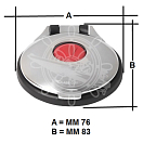 Купить Палубная кнопка серая в чёрном корпусе 76 x 83 мм, Osculati 02.342.02 для управления якорной лебедкой 7ft.ru в интернет магазине Семь Футов